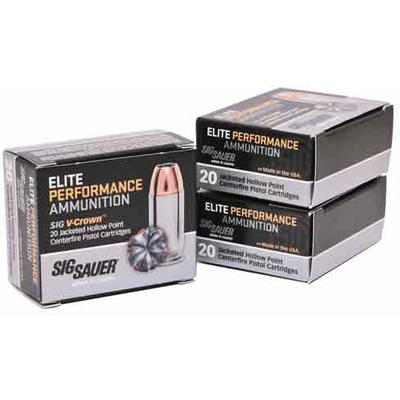 Sig Sauer Ammo V-Crown 9mm 147 Grain JHP 20 Rounds