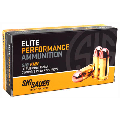 Sig Sauer Ammo Elite Ball 45 ACP 230 Grain FMJ 50 Sig Sauer Ammo Elite Ball 45 ACP 230 Grain FMJ 50