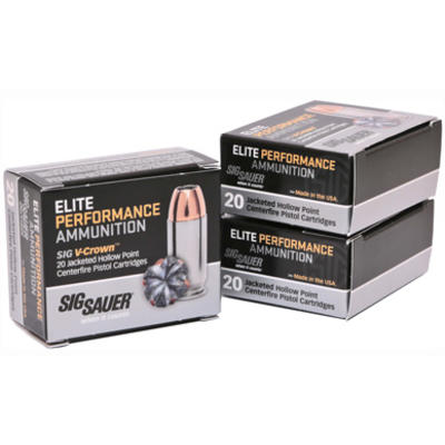 Sig Sauer Ammo V-Crown 10mm 180 Grain HAP 20 Round