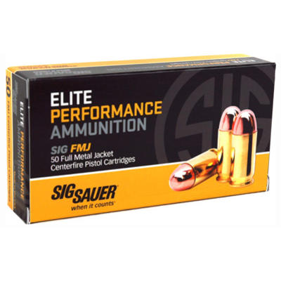 Sig Sauer Ammo FMJ 9mm 115 Grain FMJ 50 Rounds [E9