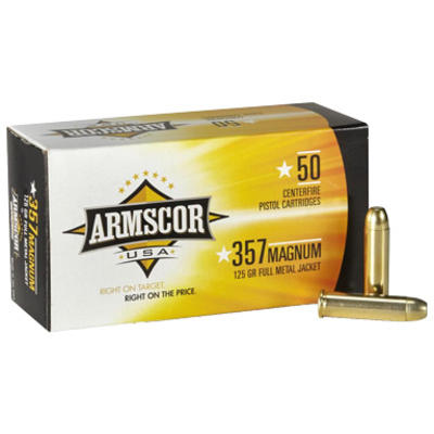 Armscor Ammo 357 Magnum 125 Grain FMJ 50 Rounds [F