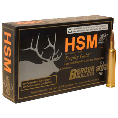HSM Ammo Trophy Gold 6.5x55mm Swedish BTHP 130 Gra