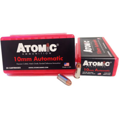 Atomic Ammo Defense 10mm 180 Grain Bonded MHP 50 R