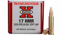 Winchester Rimfire Ammo Super-X .17 HMR 20 Grain J