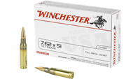 Winchester Ammo 7.62x51mm (7.62 NATO) FMJ 147 Grai