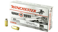 Winchester Ammo Win1911 45 ACP FMJ 230 Grain 50 Ro