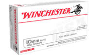Winchester Ammo USA 10mm Auto 180 Grain FMJ 50 Rou