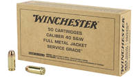 Winchester Ammo Service Grade 40 S&W 165 Grain FMJ