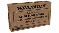 Winchester Ammo 7.62x51mm (7.62 NATO) M118 LR 175