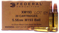 Federal Ammo XM 7.62x51mm (7.62 NATO) FMJ 149 Grai