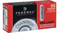 Federal Ammo Champion Training 9mm 115 Grain FMJ A