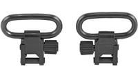 Uncle Mikes 1in Black Quick Detach Sling Swivels [