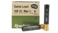 Remington Game Load 410 2.5in 1/2oz #6 25 Rounds [