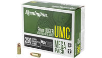 Remington UMC Mega Pack 9mm 115 Grain MC 250 Round