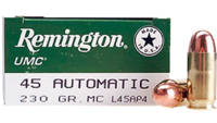 Remington Ammo UMC 45 ACP Metal Case 230 Grain 500