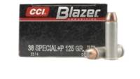 CCI Ammo Blazer 38 Special+P JHP 125 Grain 50 Roun
