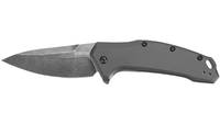 Kershaw Link Folding Knife Gray Alum BlackWash Fin