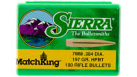 Sierra bullets 7mm .284 197gr hp-bt match 100ct [1