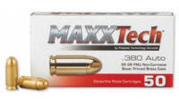 MaxxTech Ammo 380 ACP 95 Grain FMJ 50 Rounds [PTGB