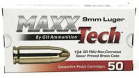 MaxxTech ammo 9mm 124 Grain FMJ 50 Rounds [PTGB912