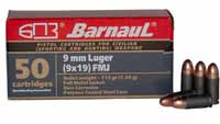Barnaul Ammo 9mm 115 Grain FMJ 50 Rounds [FMJ115]