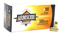 Armscor Ammo 380 ACP 95 Grain FMJ 100 Rounds [5031