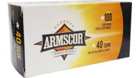 Armscor Ammo 40 S&W 180 Grain FMJ 100 Rounds [