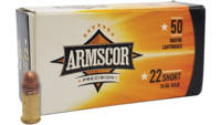 Armscor Ammo Rimfire 22 Short 29 Grain SP Copper-P