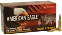 Federal Ammo American Eagle 17 Hornet 20 Grain Var