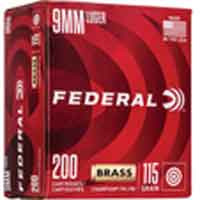 Federal Ammo Champion Training 9mm 115 Grain FMJ [