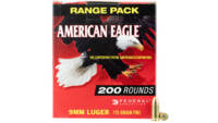 Federal Ammo American Eagle 9mm 115 Grain FMJ 200