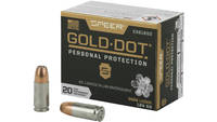 Speer Gold Dot Ammo 9mm 124 Grain HP 20 Rounds [23