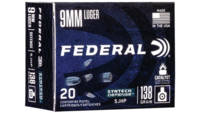 Federal Ammo 9mm 138 Grain SJHP 20 Rounds [S9SJT1]