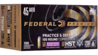 Federal Ammo Practice & Defend 45 ACP 230 Grai