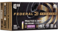Federal Ammo Practice & Defend 40 S&W 180