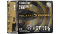 Federal Ammo Personal Defense 9mm 124 Grain HST JH