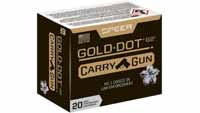 Speer Ammo Gold Dot Carry Gun 40 S&W 165 Grain