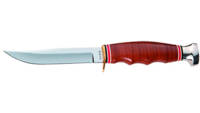 Ka-Bar Knife Hunter 4in AUS-6 Drop Point Blade Lea