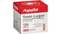 Aguila Ammo Handgun 9mm 124 Grain FMJ 300 Rounds [