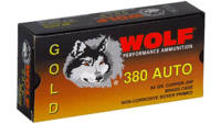 Wolf Ammo Gold 380 ACP JHP 94 Grain 50 Rounds [G38