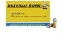 Buffalo Bore Ammo 32 ACP+P Hard Cast Flat Nose 75
