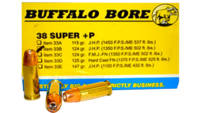 Buffalo bore Ammo .38 uper +p 124 Grain jhp 20 Rou
