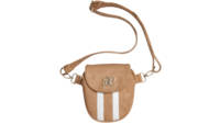 Bulldog concealed carry purse trilogy tan w/ white