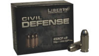 Liberty Ammo Civil Defense 45 ACP+P 78 Grain LF Fr