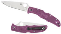 Spyderco Knife Endura 3.75in Flat Ground Purple Pl