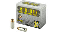 CorBon Ammo Self Defense 380 ACP JHP 90 Grain 20 R