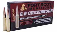Fort Scott Ammo 6.5 Creedmoor 123 Grain Solid Copp