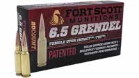 Fort Scott Ammo 6.5 Grendel 123 Grain Solid Copper