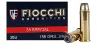 Fiocchi .38 pl. 158 Grain jhp 50 Rounds [38B]