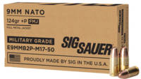Sig Sauer Ammo Military Grade 9mm+P NATO 124 Grain